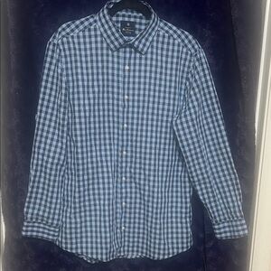 Ben Sherman Blue and White Checkered Men's Shirt